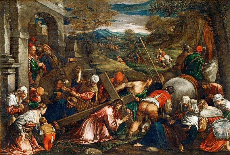 Francesco Bassano II -- Christ Carrying the Cross, Part 6 Louvre