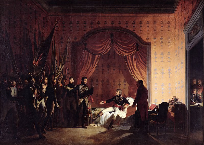 Роан, Адольф-Эжен-Габриэль -- Наполеону приносят австрийские и сардинские флаги в Миллезимо после сражения при Монтенотте, Part 6 Louvre