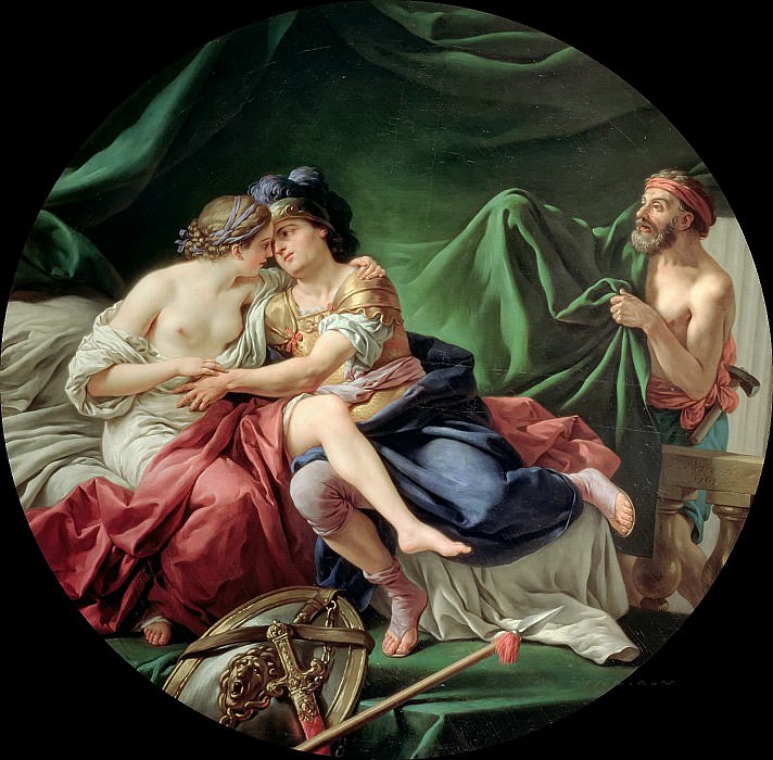 Лагрене, Луи-Жан-Франсуа -- Марс и Венера, застигнутые Вулканом, часть 6 Лувр