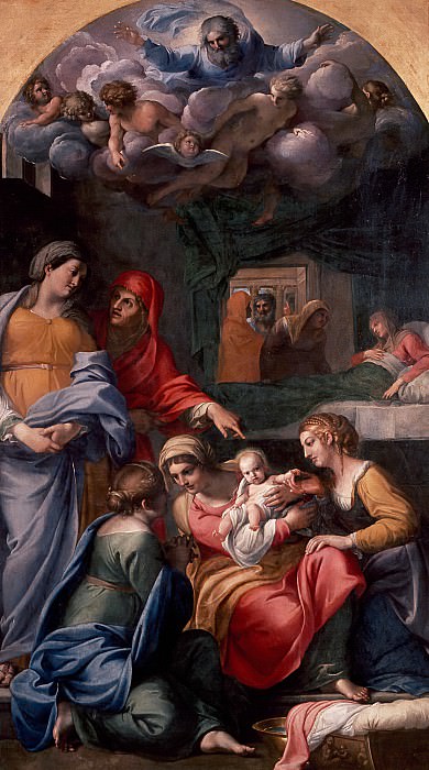 Карраччи, Аннибале -- Рождество Марии, Part 6 Louvre