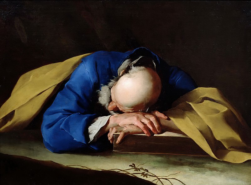 Петрини, Джузеппе Антонио -- Спящий святой Петр, часть 6 Лувр