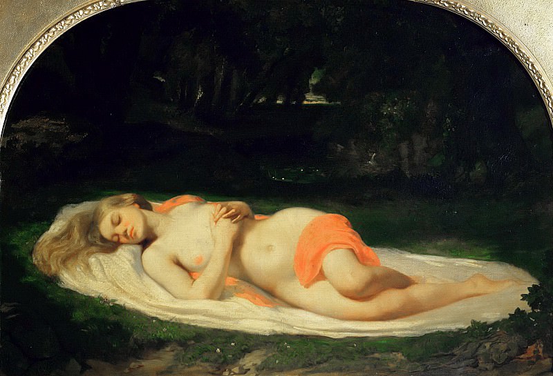 Тисье, Жан-Батист-Анж -- Спящая нимфа, Part 6 Louvre