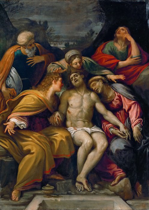 Албани, Франческо -- Оплакивание Христа, часть 6 Лувр