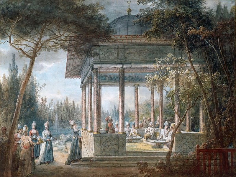 Jean-Baptiste Hilair -- Scene in a Harem , Part 6 Louvre
