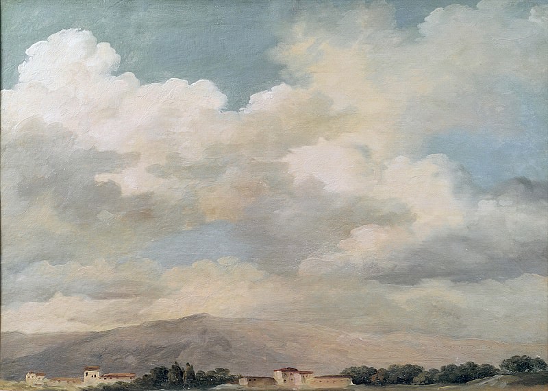 Валансьенн, Пьер-Анри де -- Эскиз облаков над Квириналом, Part 6 Louvre