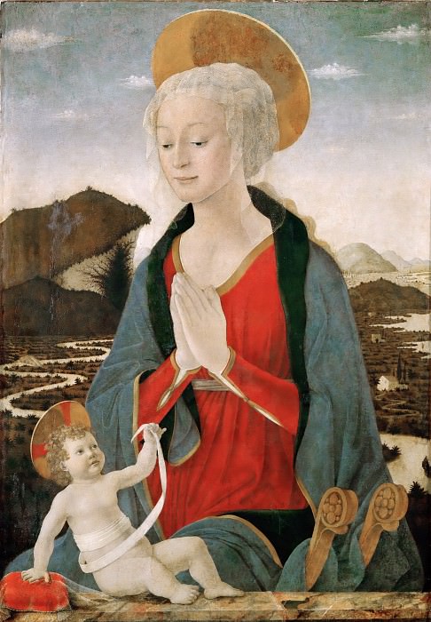 Alessio Baldovinetti -- Madonna and Child, Part 6 Louvre