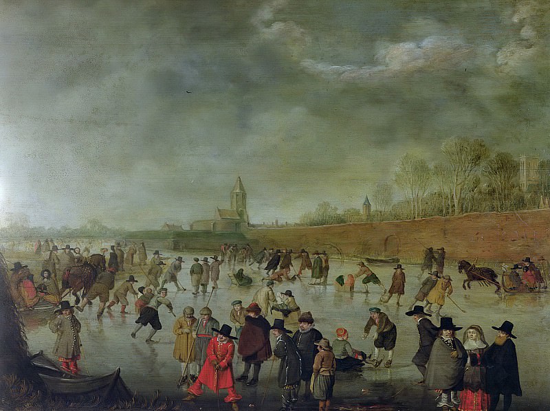 Аверкамп, Барент -- Зима в Кампене, Part 6 Louvre