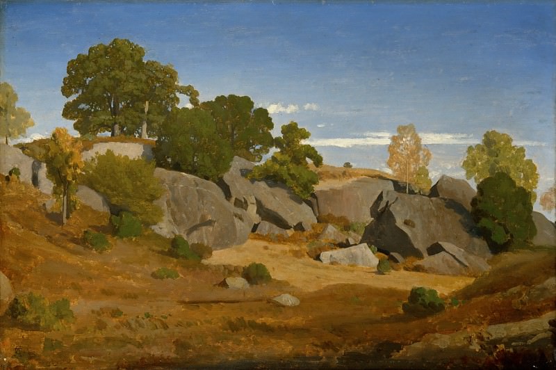 Théodore Caruelle d’Aligny -- Rocks at Fontainebleau , Part 6 Louvre