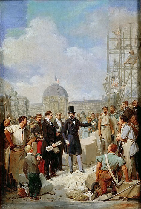 Госсе, Никола -- Наполеон III посещает работы в Лувре, часть 6 Лувр