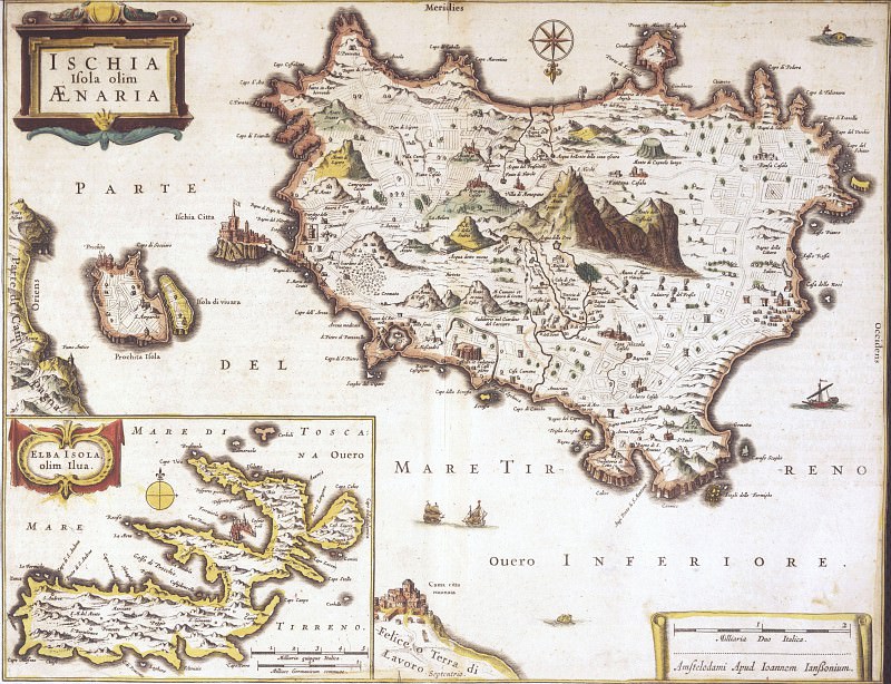 Ischia, 1871, Antique world maps HQ