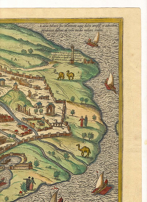 Georg Braun and Frans Hogenberg – Alexandria, 1575, Antique world maps HQ