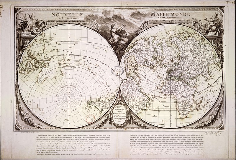 Никола-Антуан Буланже – Новая карта мира, 1753, Древние карты мира в высоком разрешении – Старинные карты
