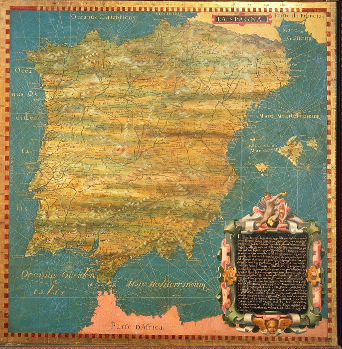 Map of the Iberian peninsula