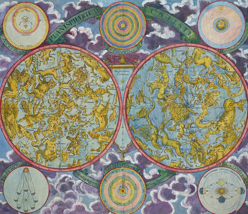 Георг Хрситоф Аймарт – Небесная карта созвездий, Древние карты мира в высоком разрешении – Старинные карты