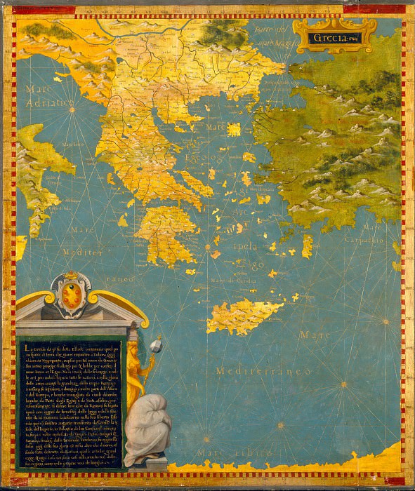 Map of Greece, Antique world maps HQ
