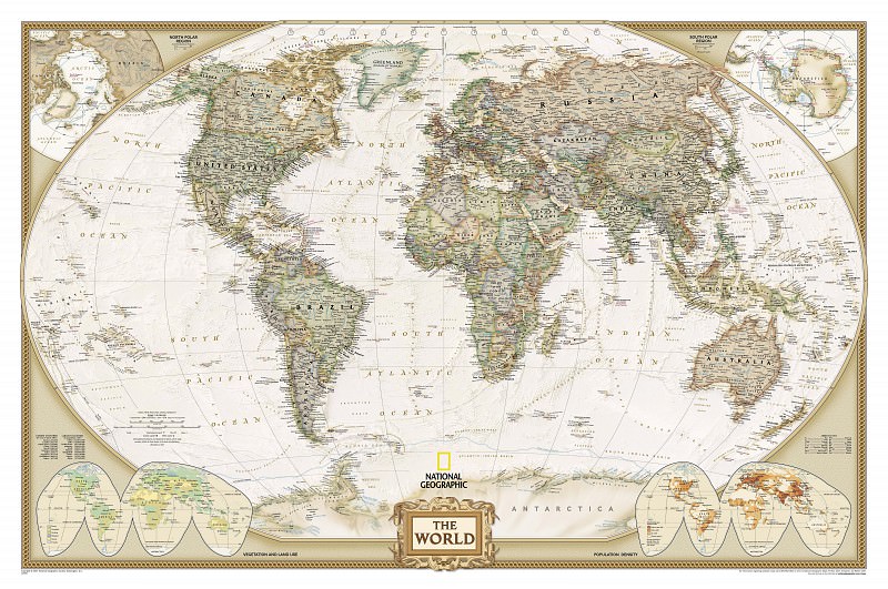 Современная карта мира в старинном стиле, 2007, Древние карты мира в высоком разрешении – Старинные карты