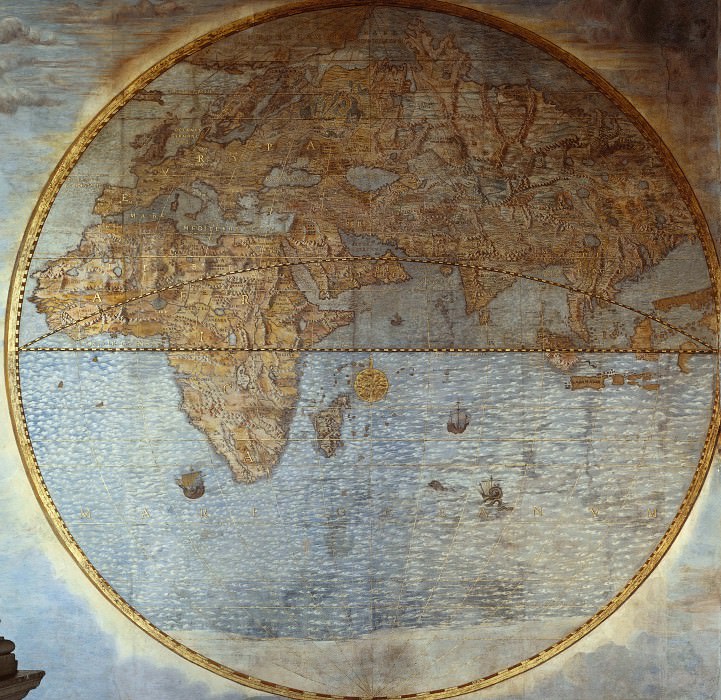 Карта северного полушария, 1583