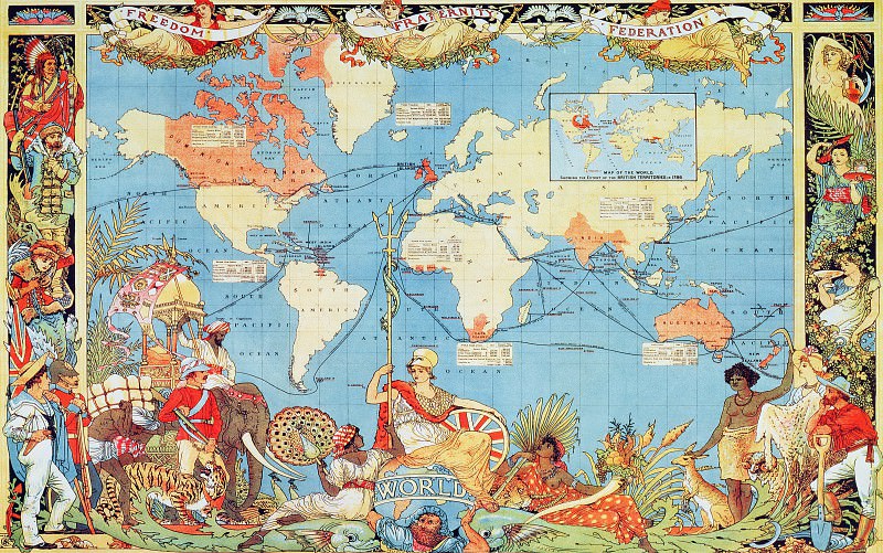 Map Of The World, c.1886, Antique world maps HQ