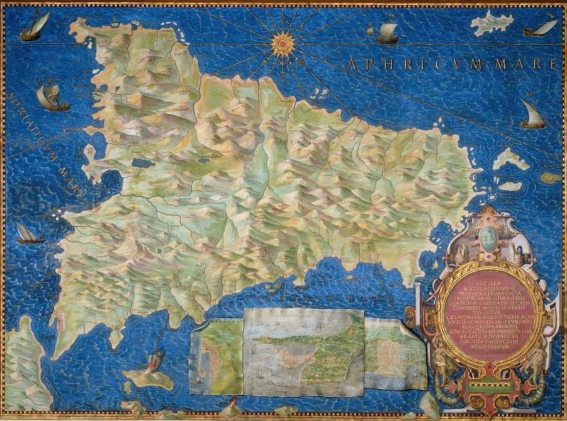 Сицилия, Древние карты мира в высоком разрешении – Старинные карты