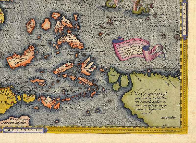 Абрахам Ортелий – Ост-Индия, 1570, Древние карты мира в высоком разрешении – Старинные карты