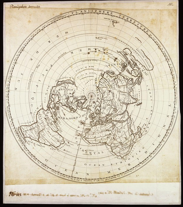 Жан-Доминик Сассини – Планисфера земли с отметками долготы, 1696, Древние карты мира в высоком разрешении – Старинные карты