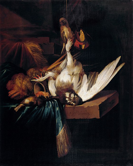 Jan Baptiste Weenix – Still life with a beaten bird on a stone table, Liechtenstein Museum (Vienna)