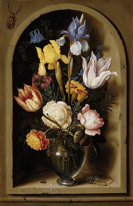Ambrosius Bosschaert I – Still life with flowers in a niche, Liechtenstein Museum (Vienna)