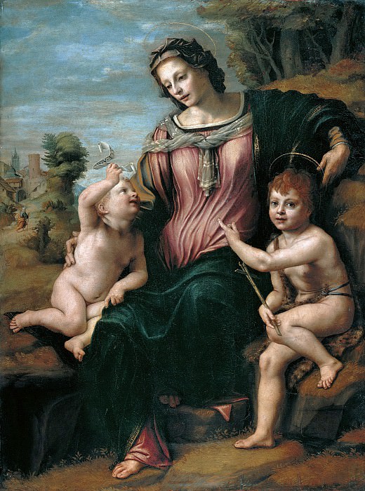 Франчабиджо – Мадонна с младенцем и Иоанном Крестителем, Музей Лихтенштейн (Вена)