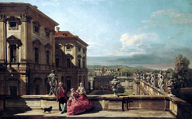 Бернардо Беллотто – Вид с востока на сад дворца Лихтенштейн, Музей Лихтенштейн (Вена)