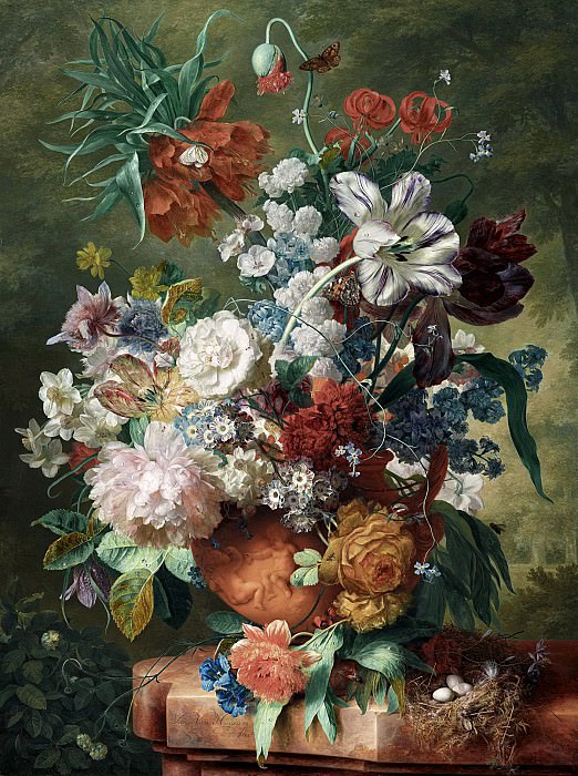 Ян ван Хейсум – Цветы в терракотовой вазе, Музей Лихтенштейн (Вена)