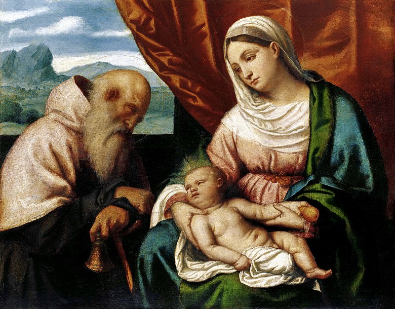 Моретто да Брешиа – Мадонна с младенцем и св Антонием, Музей Лихтенштейн (Вена)