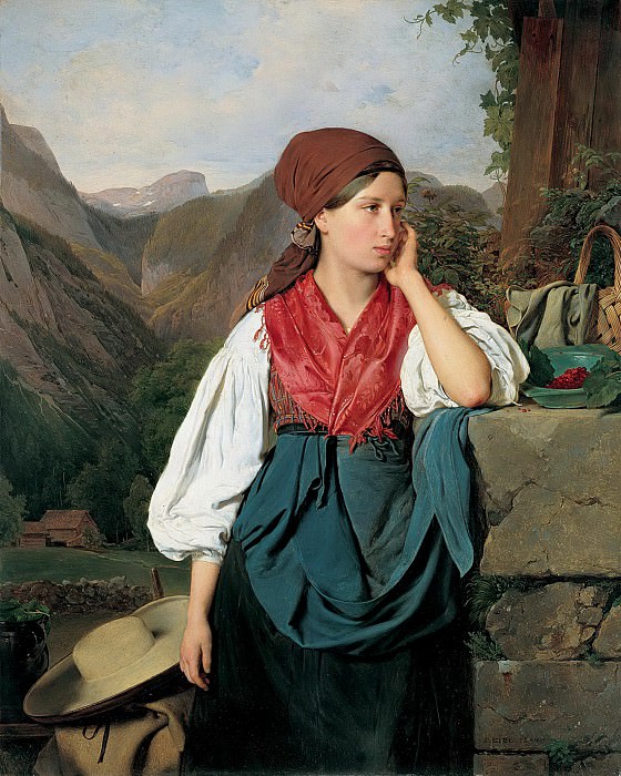 Franz Eibl – Berry picker in a mountain landscape, Liechtenstein Museum (Vienna)