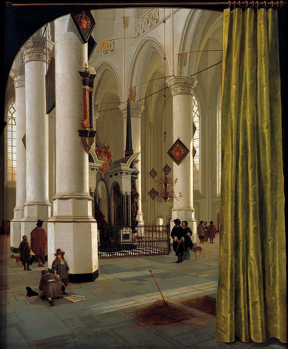 Hendrik van Vliet – Interior of the Oude Kerke in Delft with the tomb of Willem, Prince of Orange , Liechtenstein Museum (Vienna)