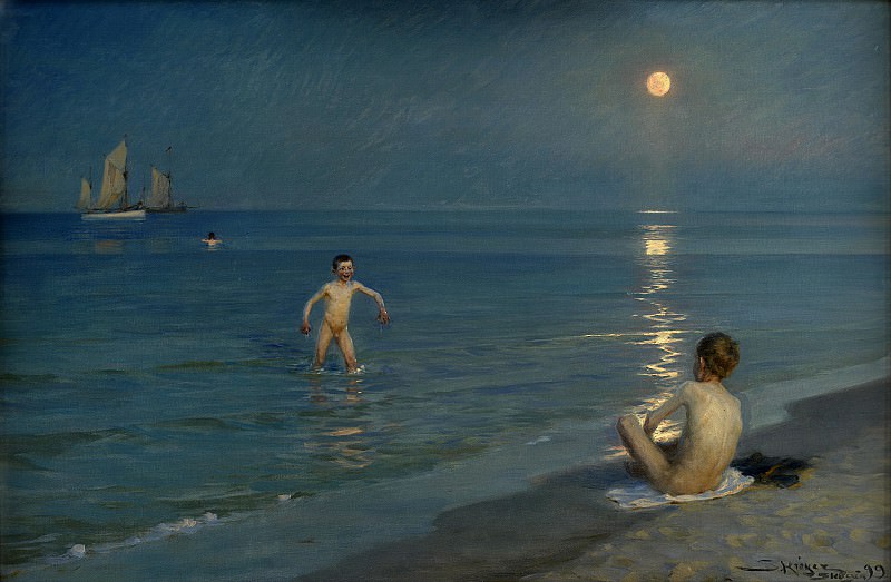 Peder Severin Krøyer – Boys Bathing at Skagen. Summer evening, National Gallery of Denmark, Kobenhavn (SMK)