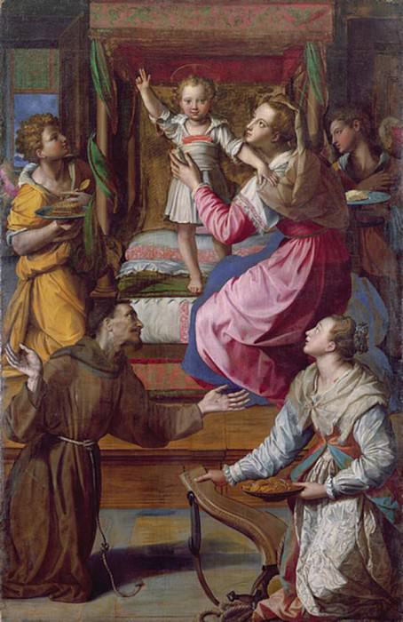 Мадонна с младенцем и святыми Франциском и Люси. Алессандро Аллори