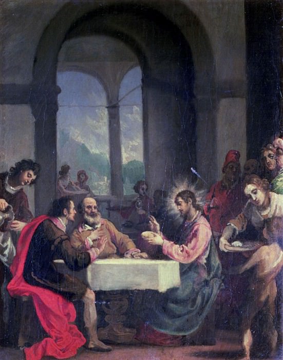 Supper at Emmaus. Alessandro Allori