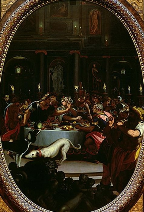 Cleopatras Banquet. Alessandro Allori
