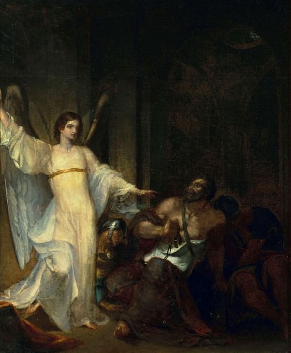 Angel Releasing St. Peter from Prison. Washington Allston
