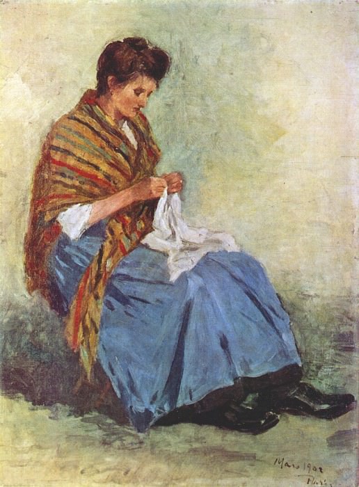 Женщина за шитьём. Чу Асаи