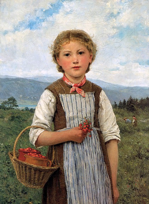 The strawberry Mareili. Albert Anker