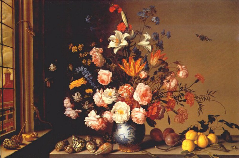 still life wth bouquet 17th-c. Balthasar Van Der Ast