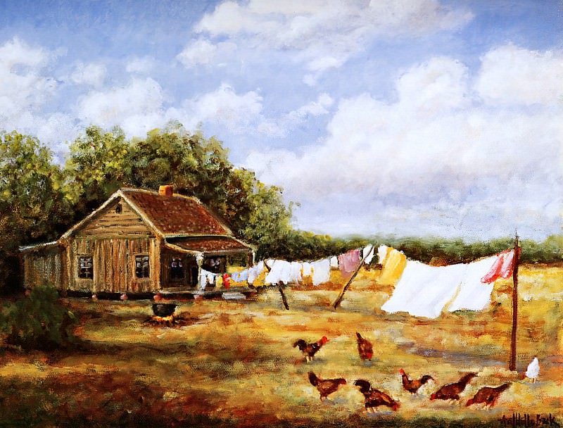 Chickens and Washday. Beck Jr Arthello
