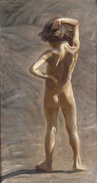 Fausto. Study of a Nude Boy. Johan Axel Gustaf Acke