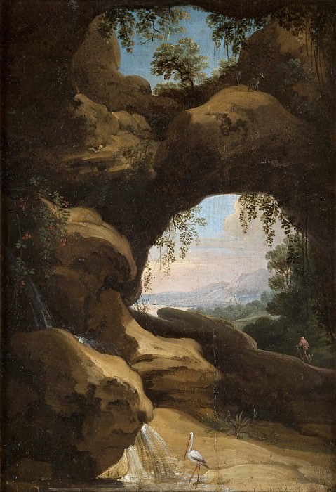 Пейзаж с видом через пещеру. Ян Асселин