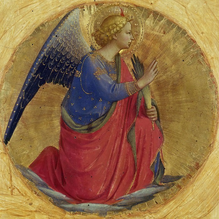 Perugia Altarpiece - Angel of the Annunciation. Fra Angelico