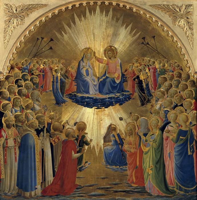 Coronation of the Virgin with Saints and Angels. Fra Angelico