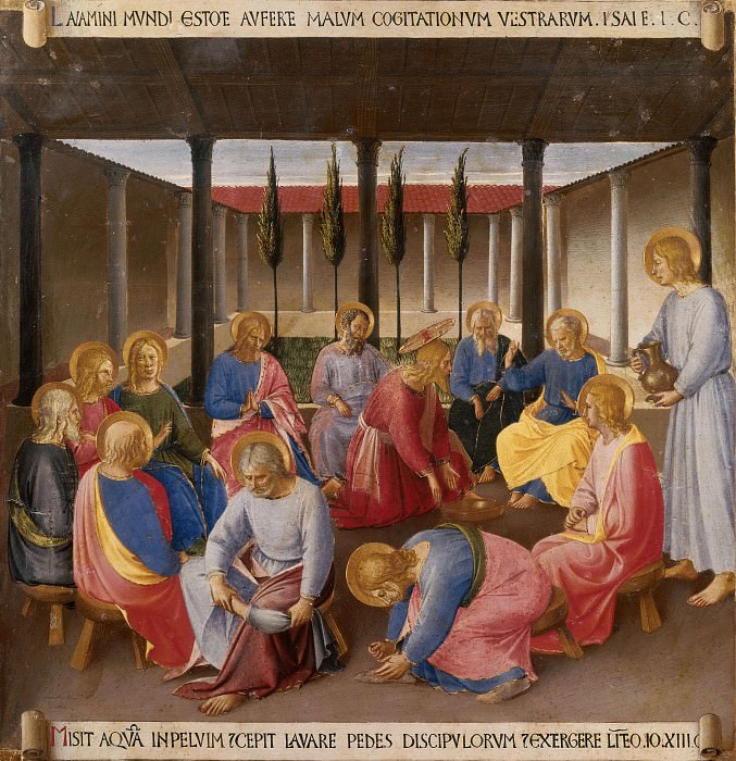 16. Washing of the Feet. Fra Angelico