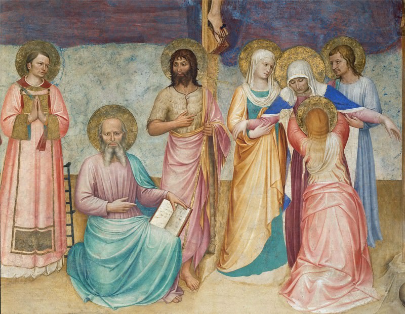 Crucifixion with Saints, detail