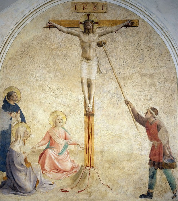 41 Crucifixion with Mary, Mary Magdalene, St Dominic. Fra Angelico