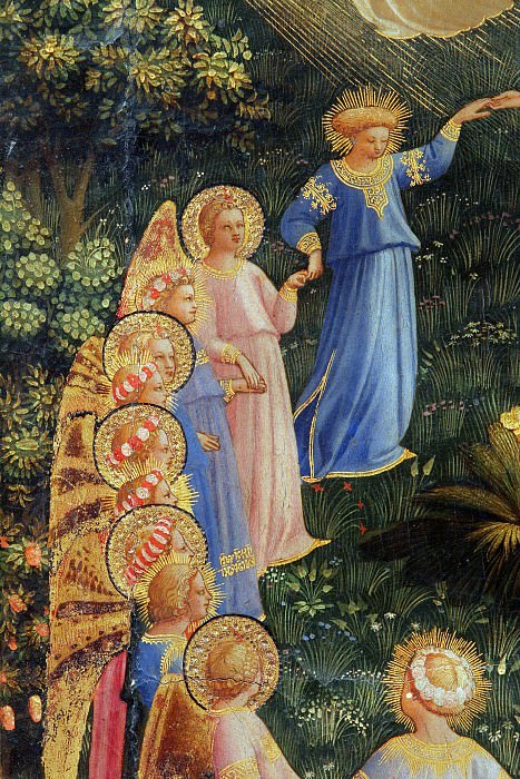 The Last Judgement, detail - The dance of the beatified. Fra Angelico